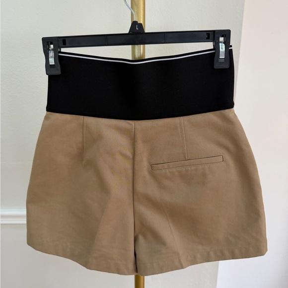 Alexander Wang Tan High-Waisted Shorts - Picture 4 of 5